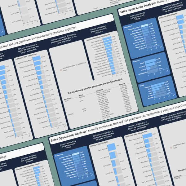 Dashboards in a pattern